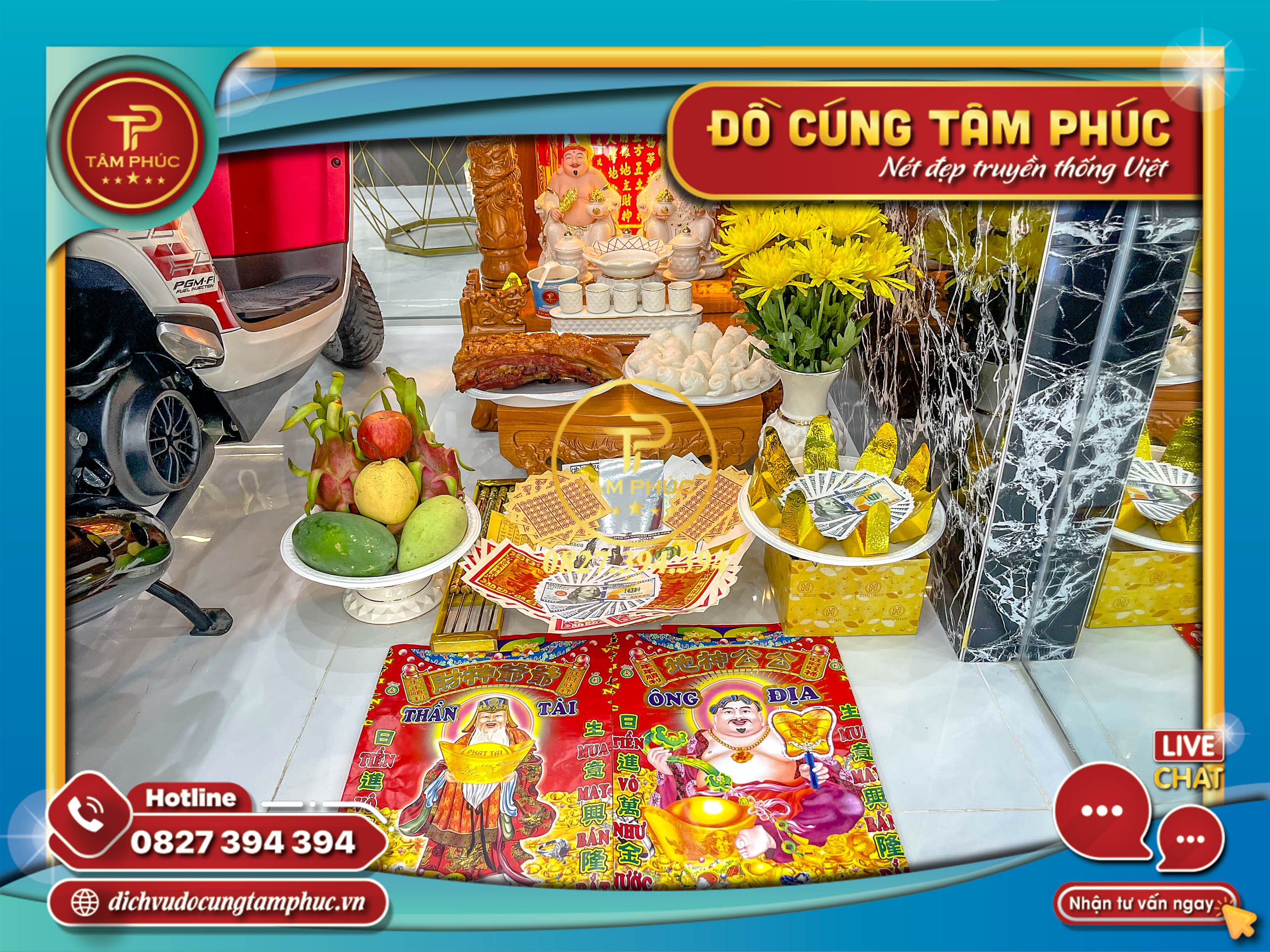 Mâm cúng Thần Tài trọn gói tại Cần Thơ.